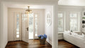 QUOIZEL, BARLOW FANDELIER, SEMI FLUSH MOUNT LIGHT