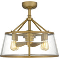 QUOIZEL, BARLOW FANDELIER, SEMI FLUSH MOUNT LIGHT