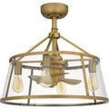 QUOIZEL, BARLOW FANDELIER, SEMI FLUSH MOUNT LIGHT