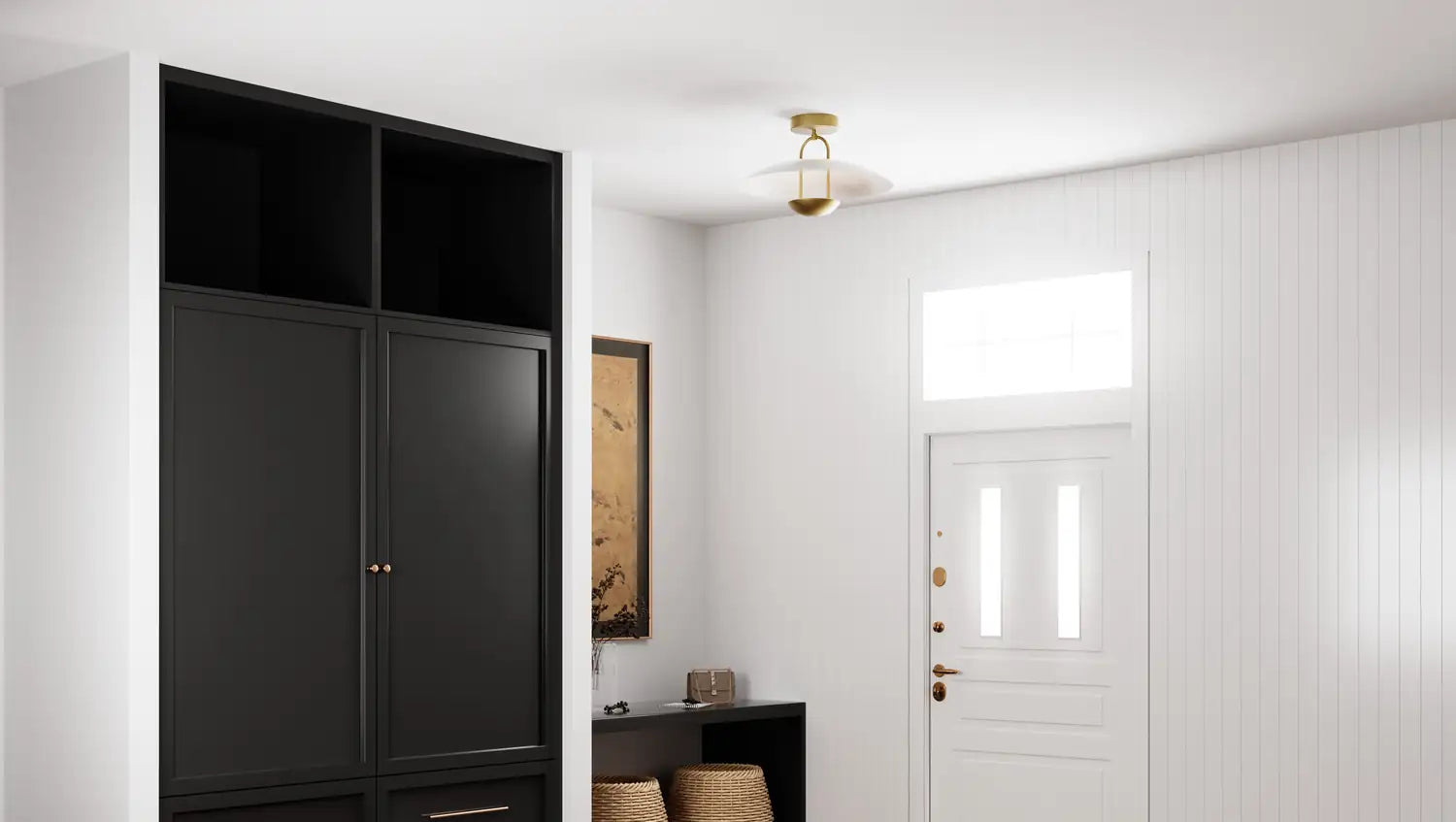 QUOIZEL, BINGHAM SEMI-FLUSH MOUNT, SEMI FLUSH MOUNT LIGHT