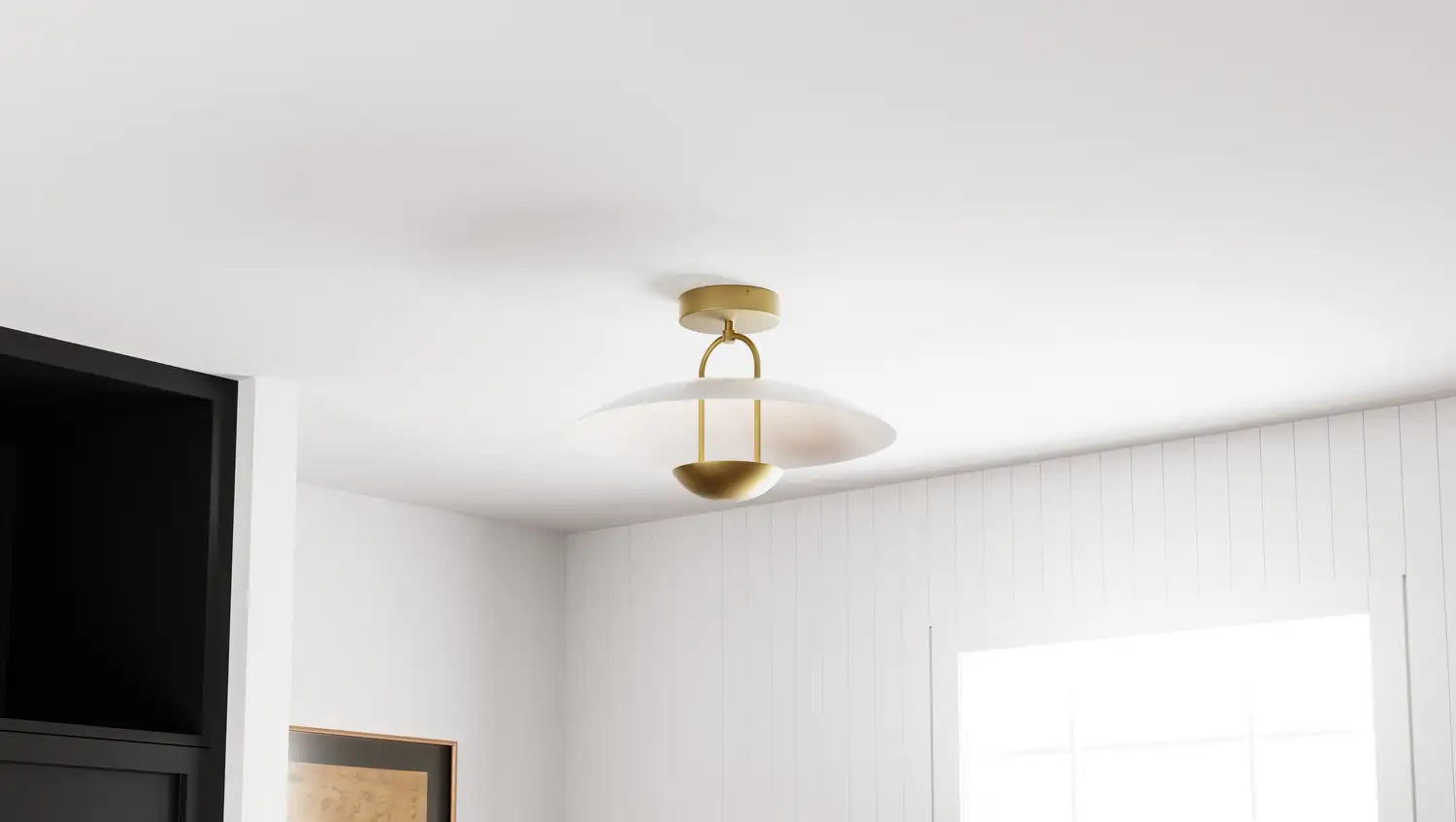 QUOIZEL, BINGHAM SEMI-FLUSH MOUNT, SEMI FLUSH MOUNT LIGHT