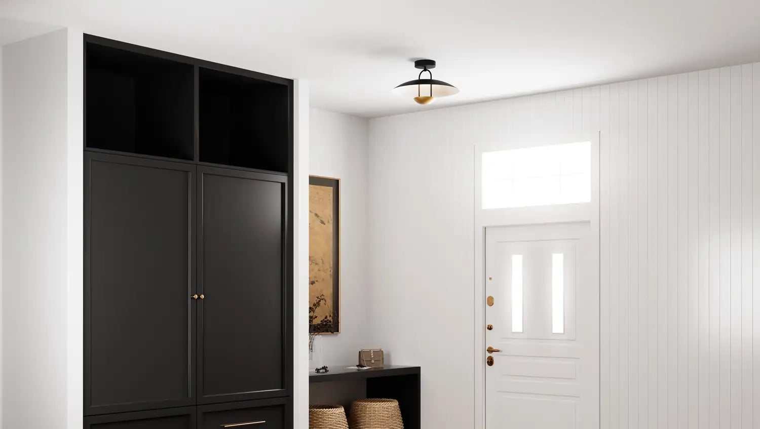 QUOIZEL, BINGHAM SEMI-FLUSH MOUNT, SEMI FLUSH MOUNT LIGHT
