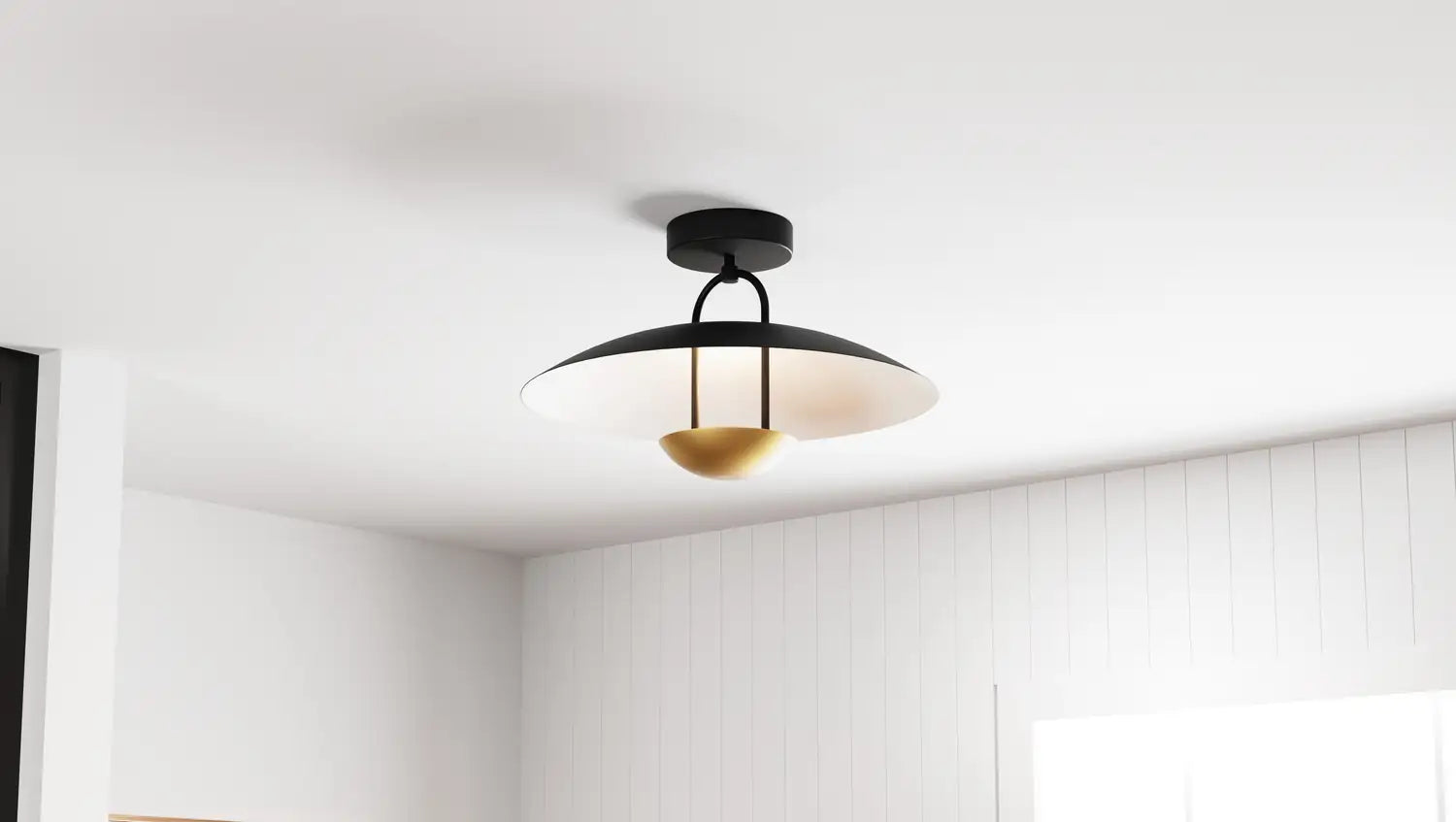 QUOIZEL, BINGHAM SEMI-FLUSH MOUNT, SEMI FLUSH MOUNT LIGHT