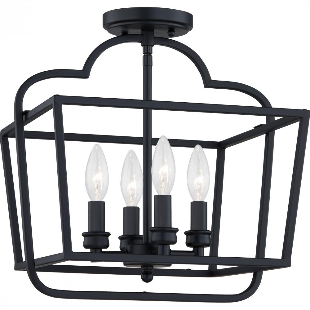 QUOIZEL, BLANCHE SEMI-FLUSH MOUNT, SEMI FLUSH MOUNT LIGHT