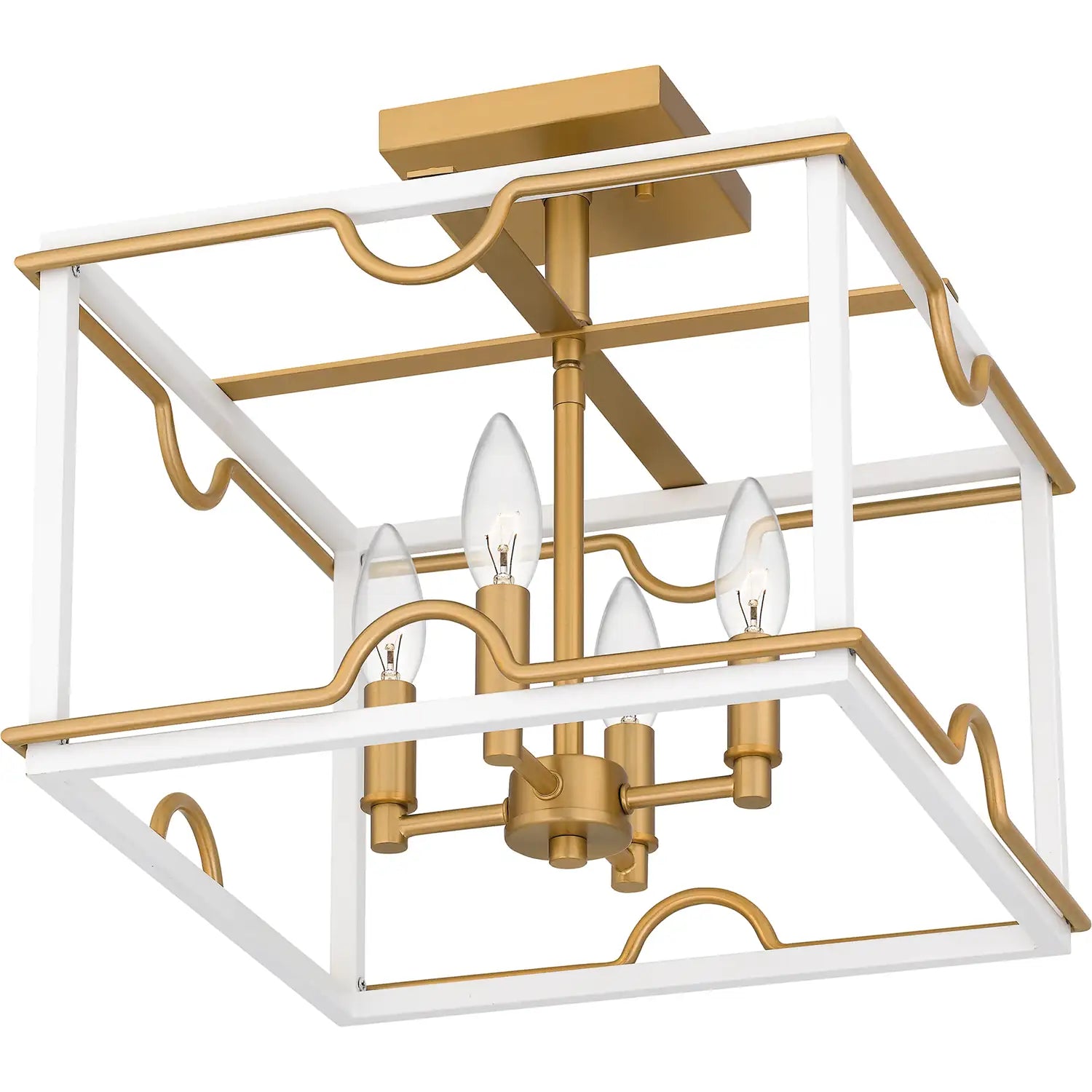 QUOIZEL, BRINKMAN SEMI-FLUSH MOUNT, SEMI FLUSH MOUNT LIGHT