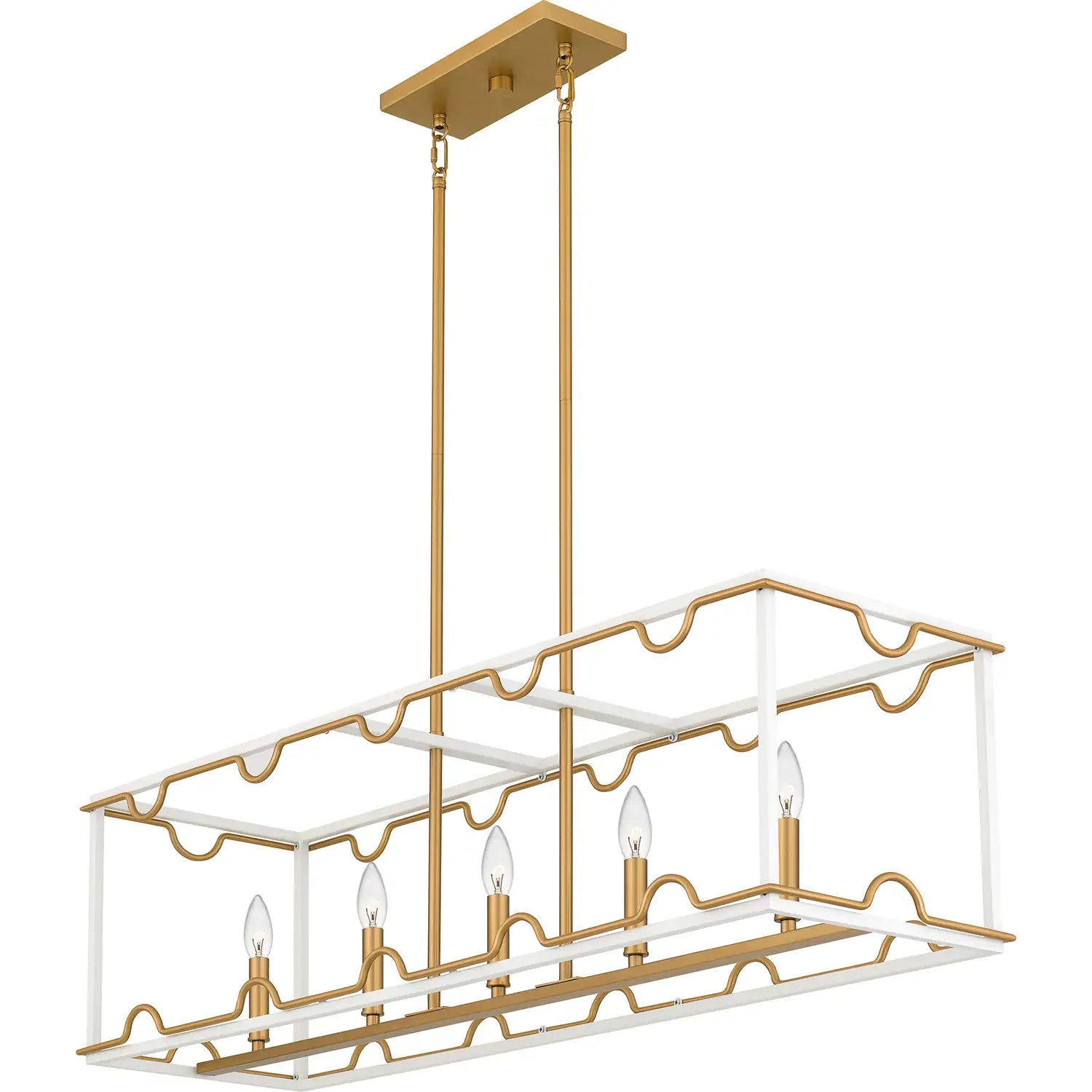 QUOIZEL, BRINKMAN ISLAND CHANDELIER, LINEAR LIGHT
