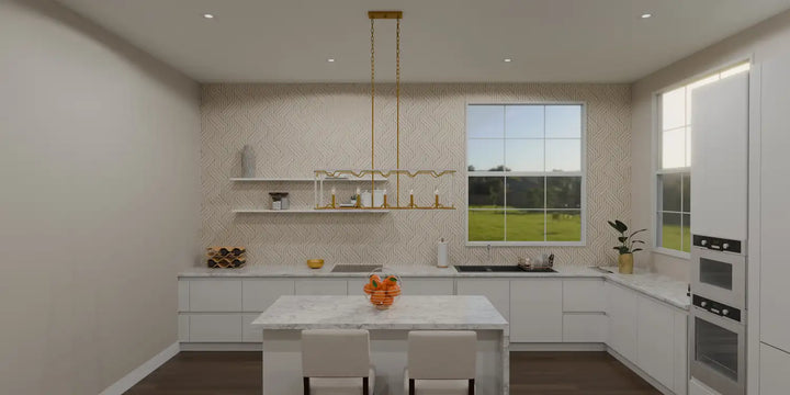 QUOIZEL, BRINKMAN ISLAND CHANDELIER, LINEAR LIGHT