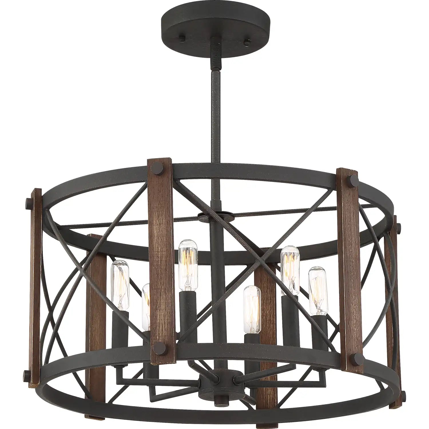 QUOIZEL, BARON SEMI-FLUSH MOUNT, SEMI FLUSH MOUNT LIGHT