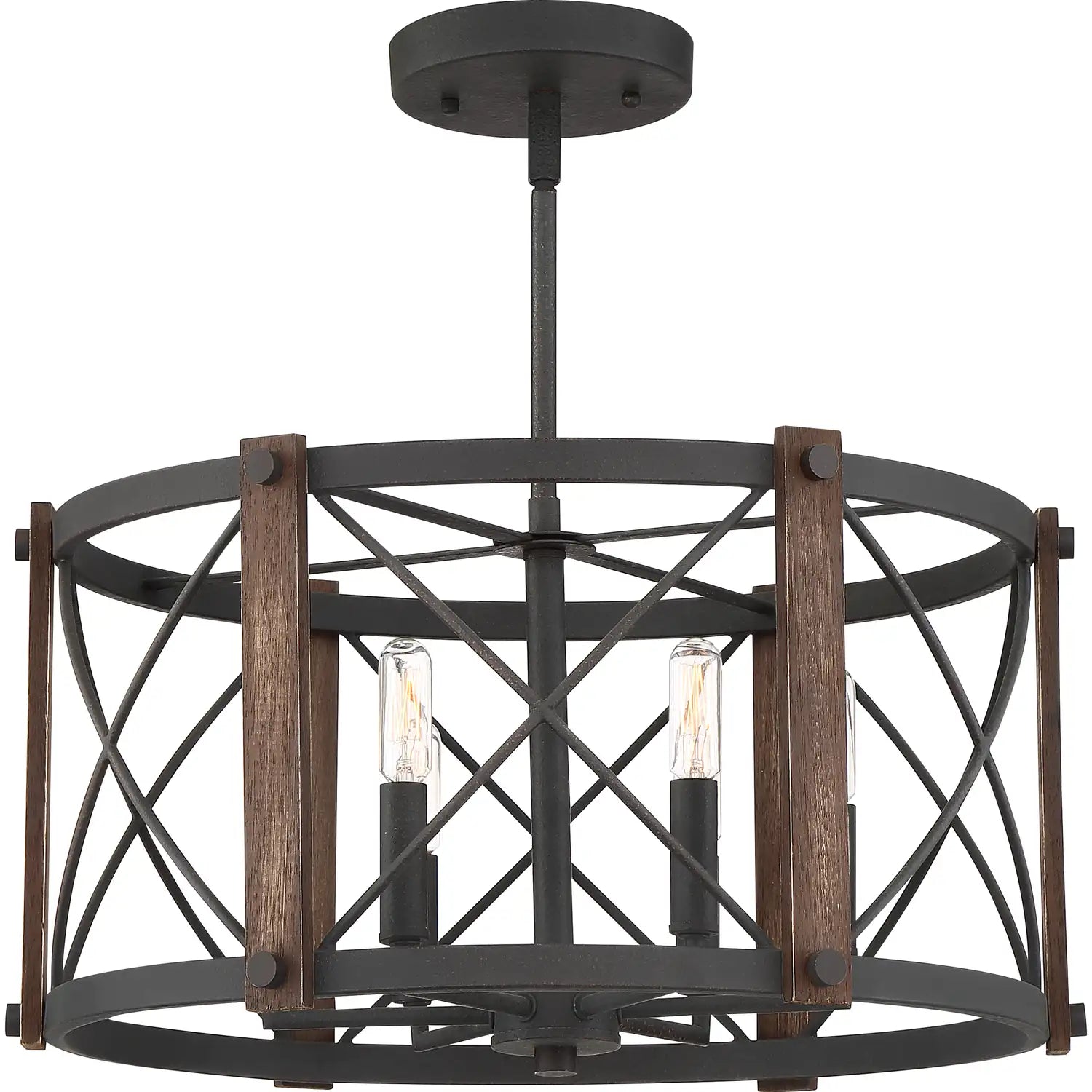 QUOIZEL, BARON SEMI-FLUSH MOUNT, SEMI FLUSH MOUNT LIGHT