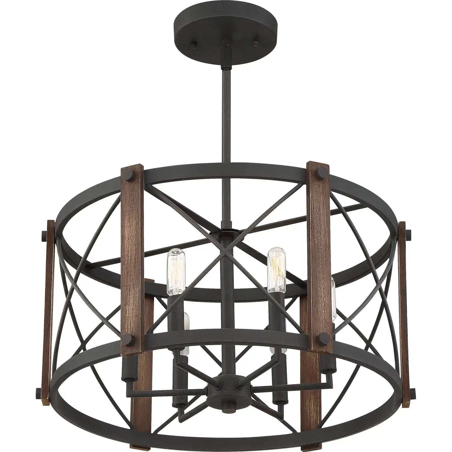 QUOIZEL, BARON SEMI-FLUSH MOUNT, SEMI FLUSH MOUNT LIGHT