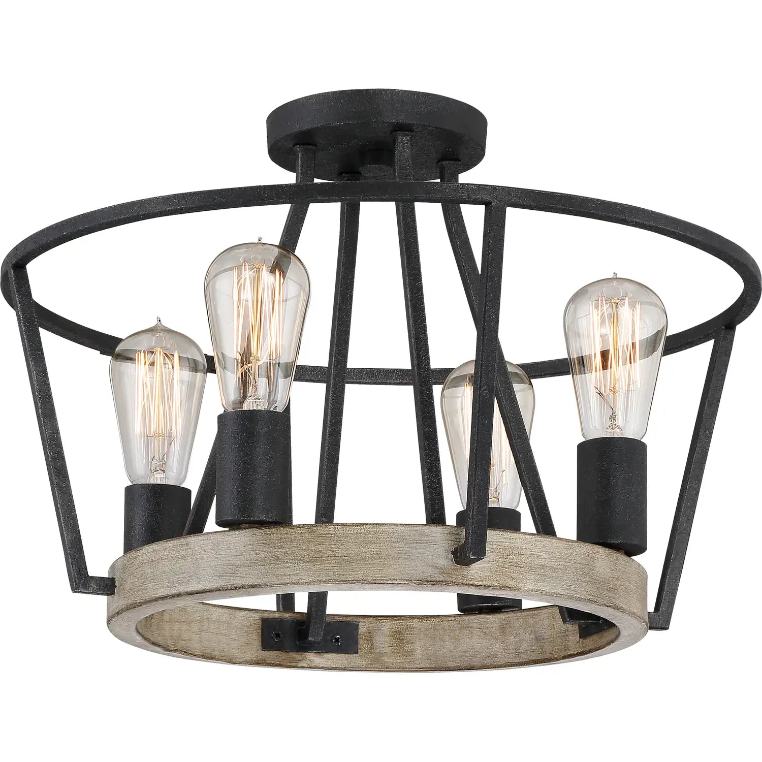QUOIZEL, BROCKTON SEMI-FLUSH MOUNT, SEMI FLUSH MOUNT LIGHT