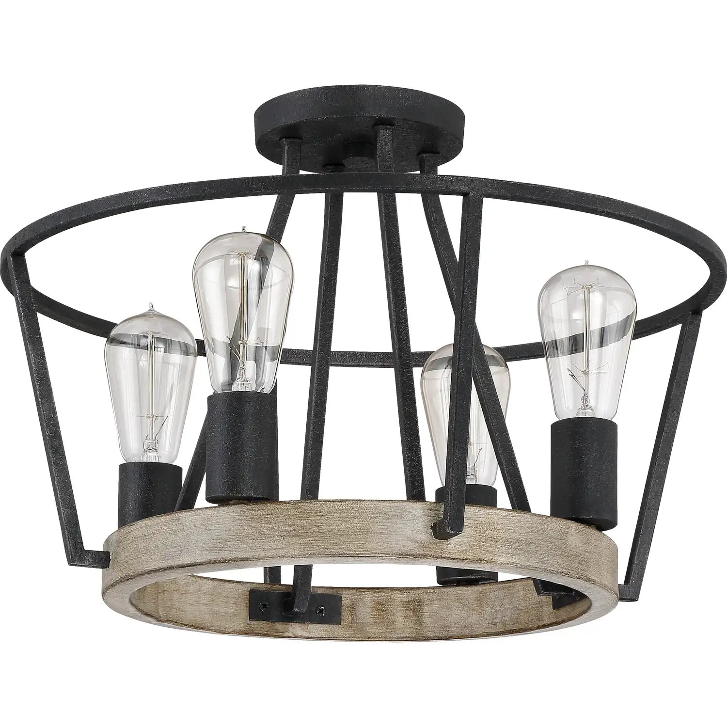QUOIZEL, BROCKTON SEMI-FLUSH MOUNT, SEMI FLUSH MOUNT LIGHT