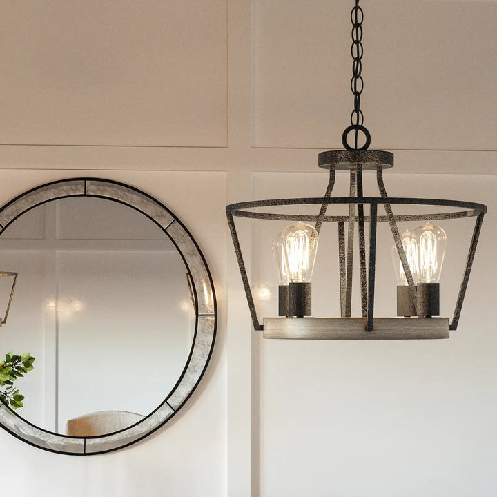 QUOIZEL, BROCKTON SEMI-FLUSH MOUNT, SEMI FLUSH MOUNT LIGHT