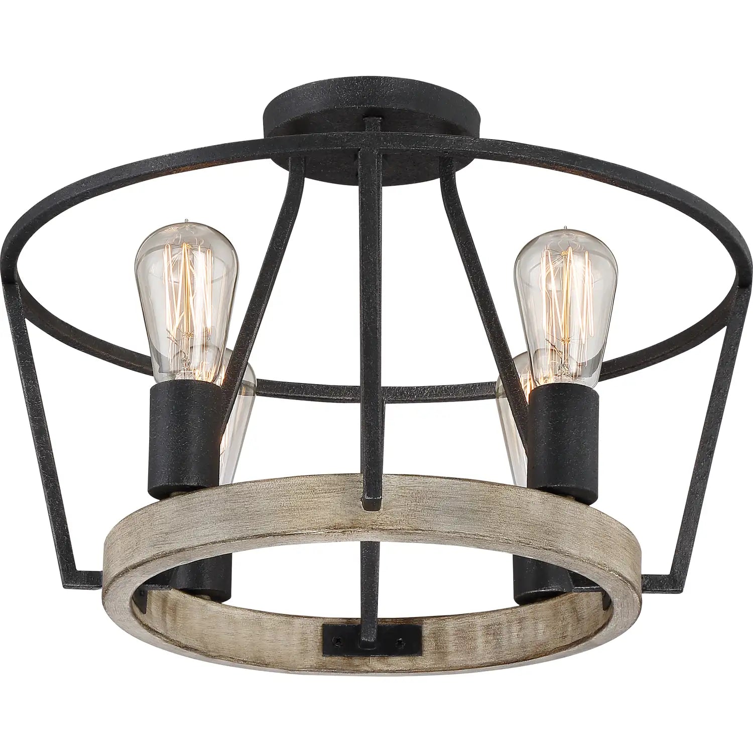 QUOIZEL, BROCKTON SEMI-FLUSH MOUNT, SEMI FLUSH MOUNT LIGHT