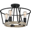 QUOIZEL, BROCKTON SEMI-FLUSH MOUNT, SEMI FLUSH MOUNT LIGHT