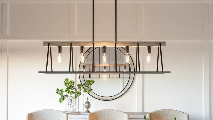 QUOIZEL, BROCKTON ISLAND CHANDELIER, LINEAR LIGHT