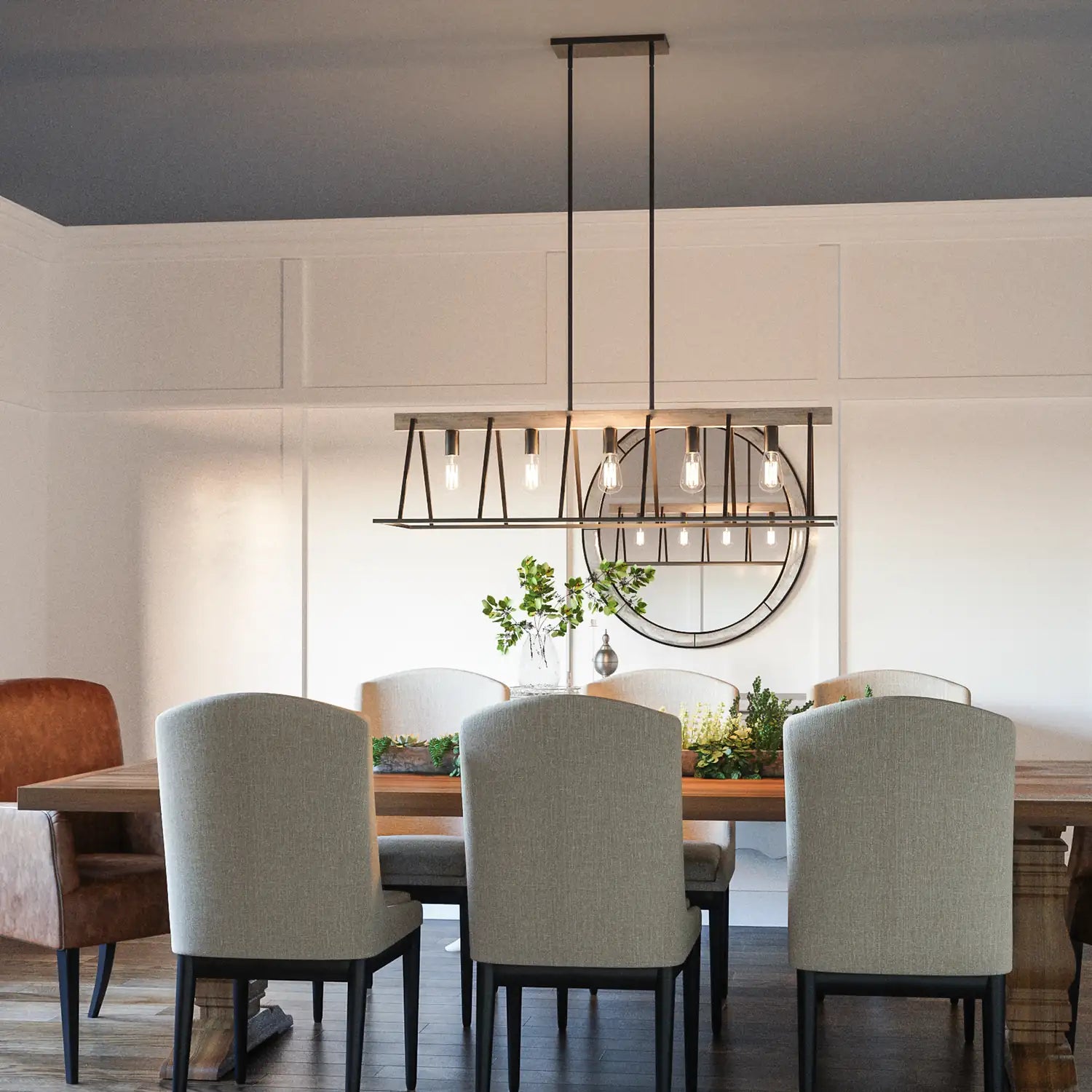 QUOIZEL, BROCKTON ISLAND CHANDELIER, LINEAR LIGHT