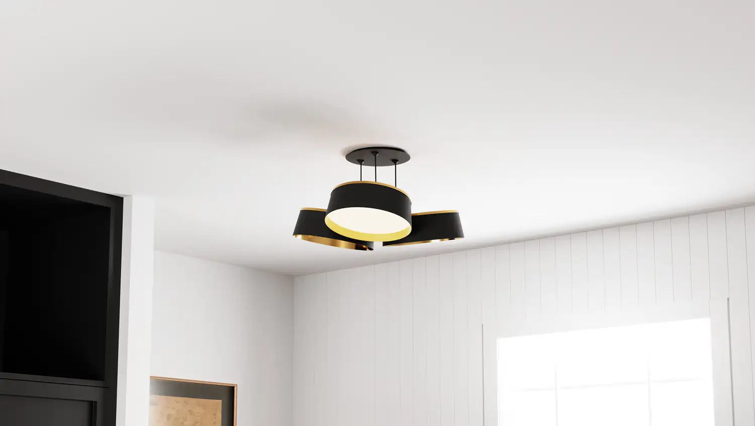 QUOIZEL, BYRNES SEMI-FLUSH MOUNT, SEMI FLUSH MOUNT LIGHT