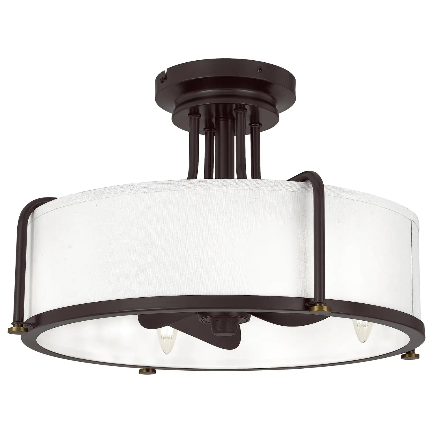 QUOIZEL, CALVARY FANDELIER, SEMI FLUSH MOUNT LIGHT