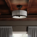 QUOIZEL, CALVARY FANDELIER, SEMI FLUSH MOUNT LIGHT