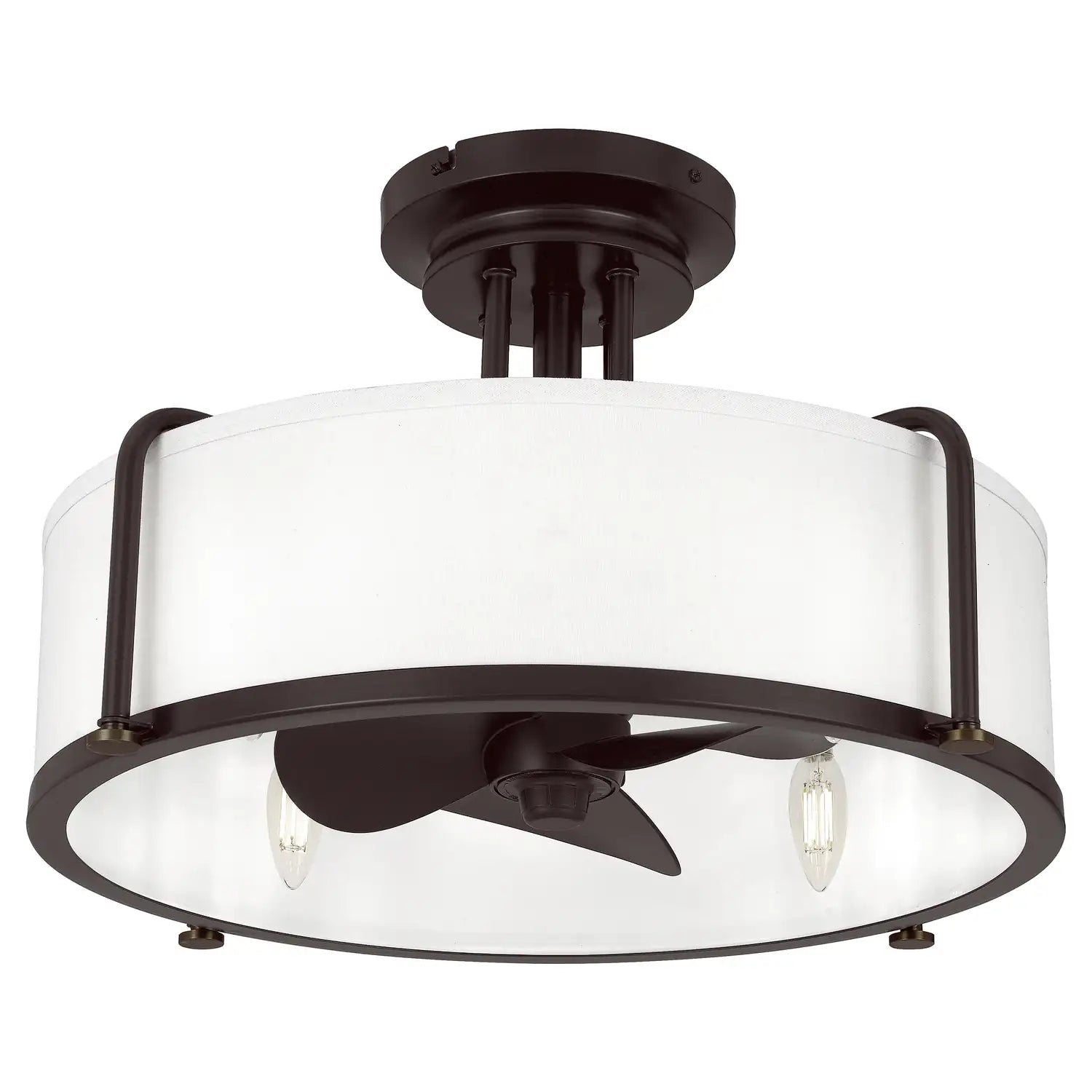 QUOIZEL, CALVARY FANDELIER, SEMI FLUSH MOUNT LIGHT