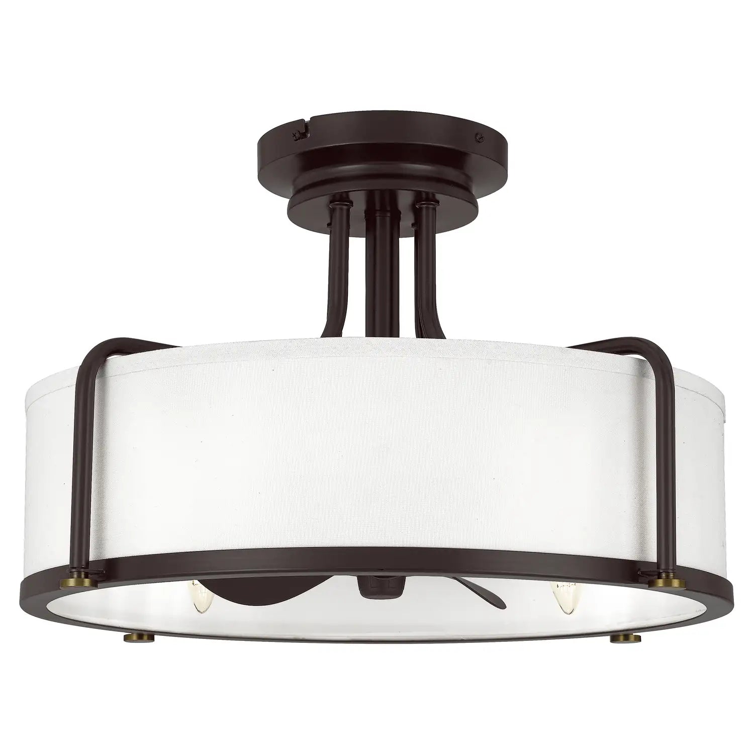 QUOIZEL, CALVARY FANDELIER, SEMI FLUSH MOUNT LIGHT