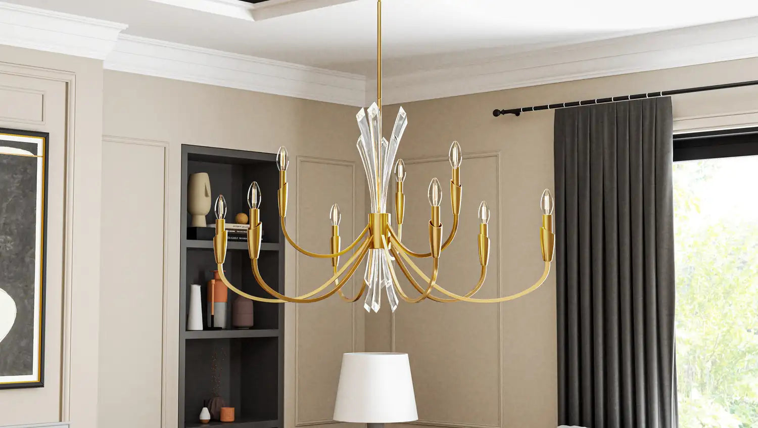 QUOIZEL, CECILY CHANDELIER, CHANDELIER LIGHT