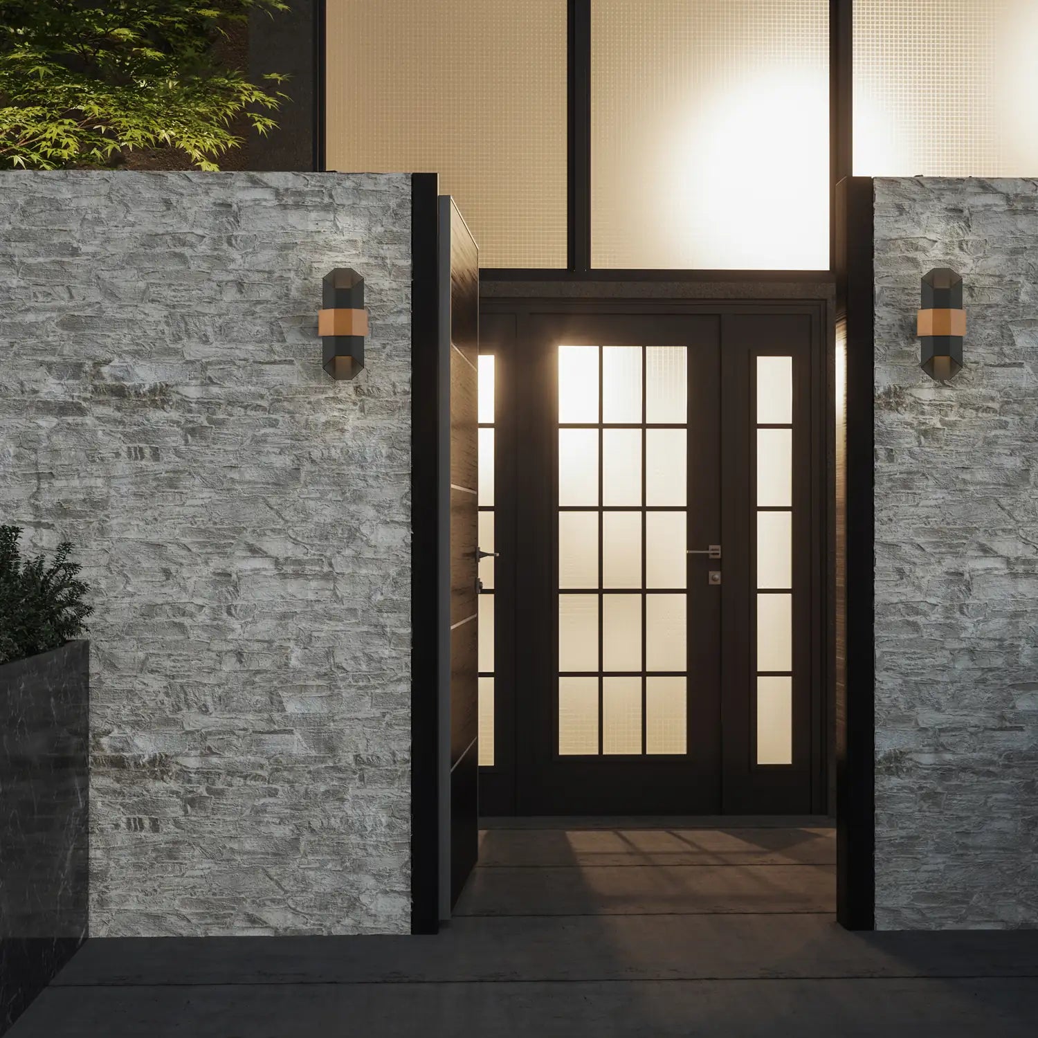 QUOIZEL, CHASM OUTDOOR LANTERN, OUTDOOR WALL LIGHTS