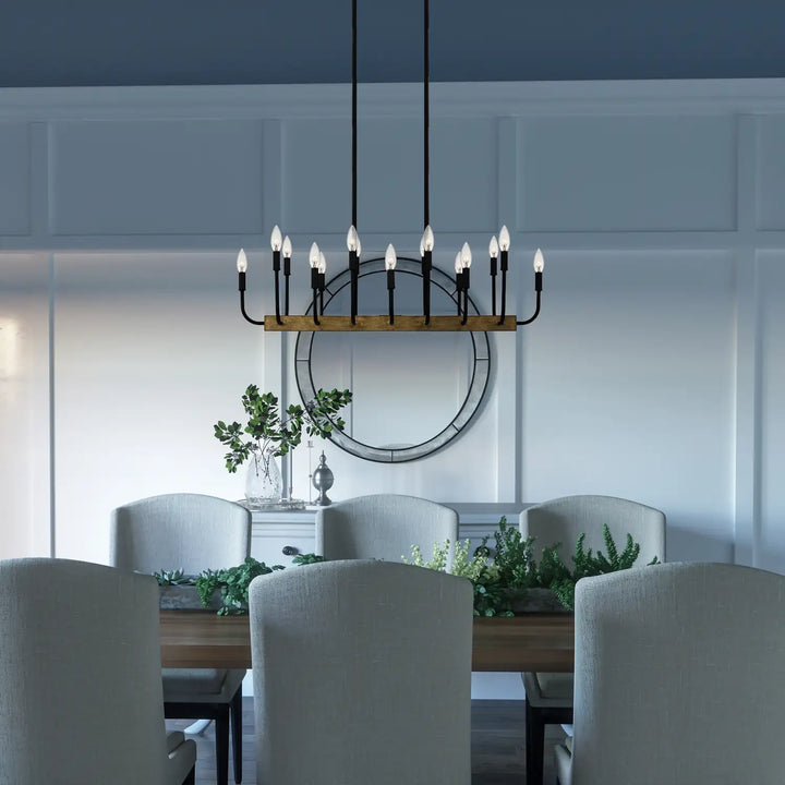 QUOIZEL, CODA ISLAND CHANDELIER, LINEAR LIGHT