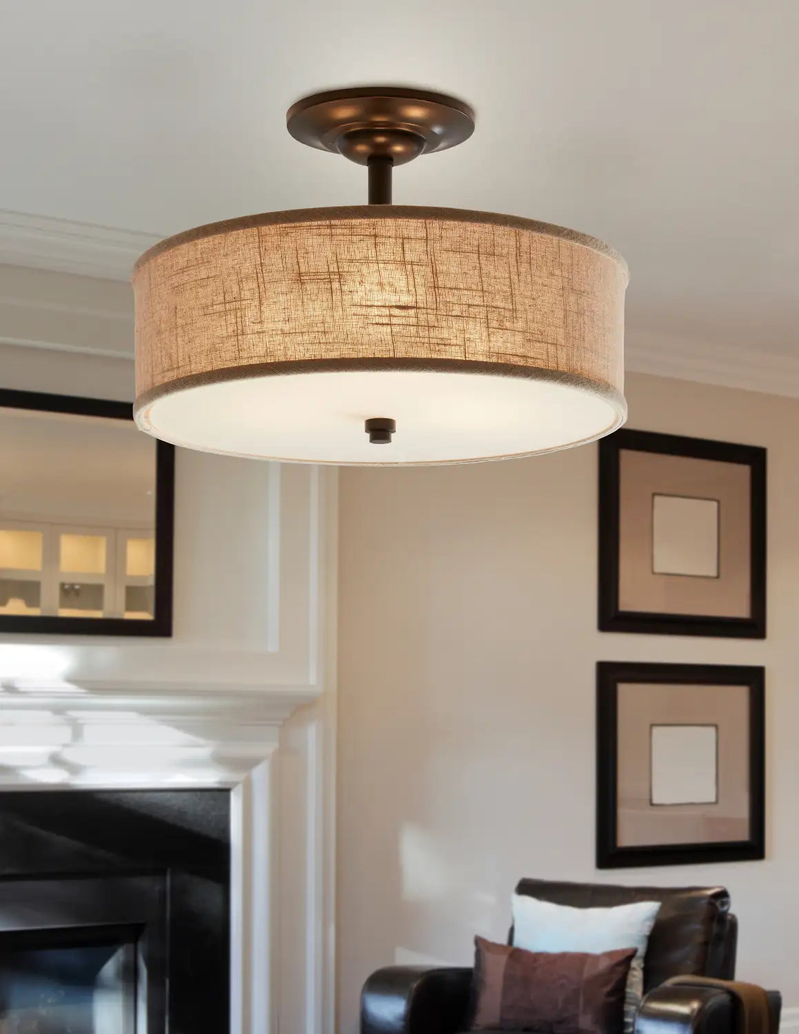 QUOIZEL, CLOVERDALE SEMI-FLUSH MOUNT, SEMI FLUSH MOUNT LIGHT
