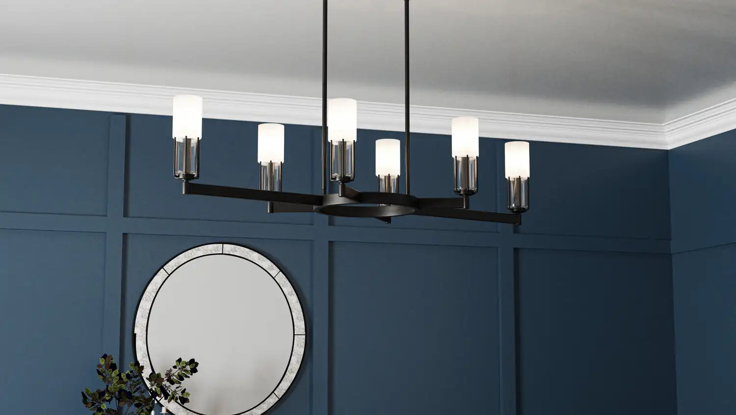 QUOIZEL, CRUZ ISLAND CHANDELIER, LINEAR LIGHT