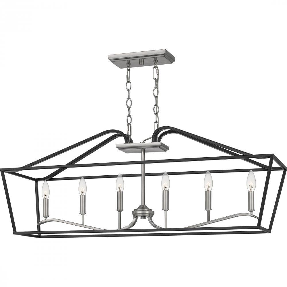 QUOIZEL, CATALINA ISLAND CHANDELIER, LINEAR LIGHT