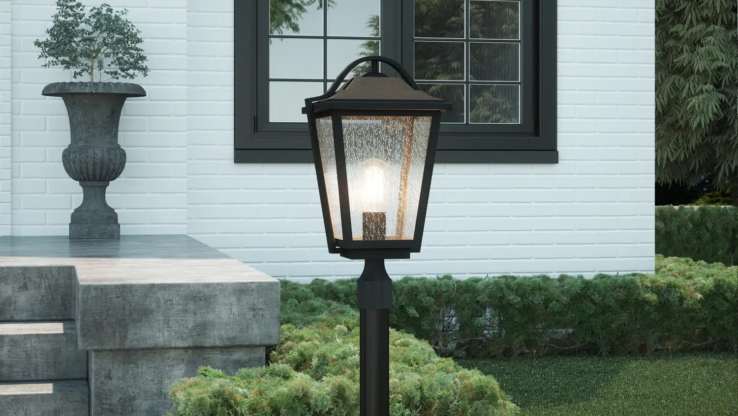 QUOIZEL, DARIUS OUTDOOR LANTERN, OUTDOOR CEILING LIGHTS