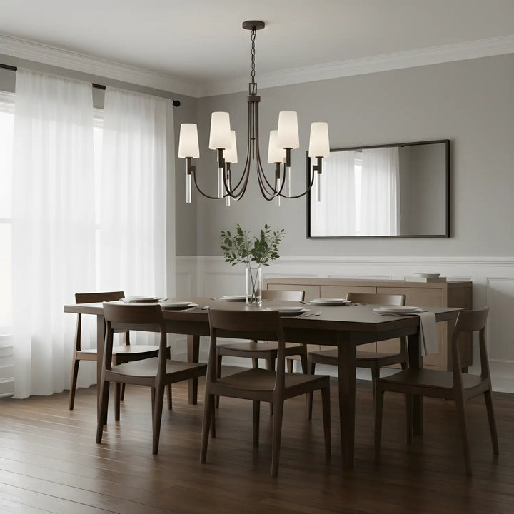 QUOIZEL, ELOURA CHANDELIER, CHANDELIER LIGHT