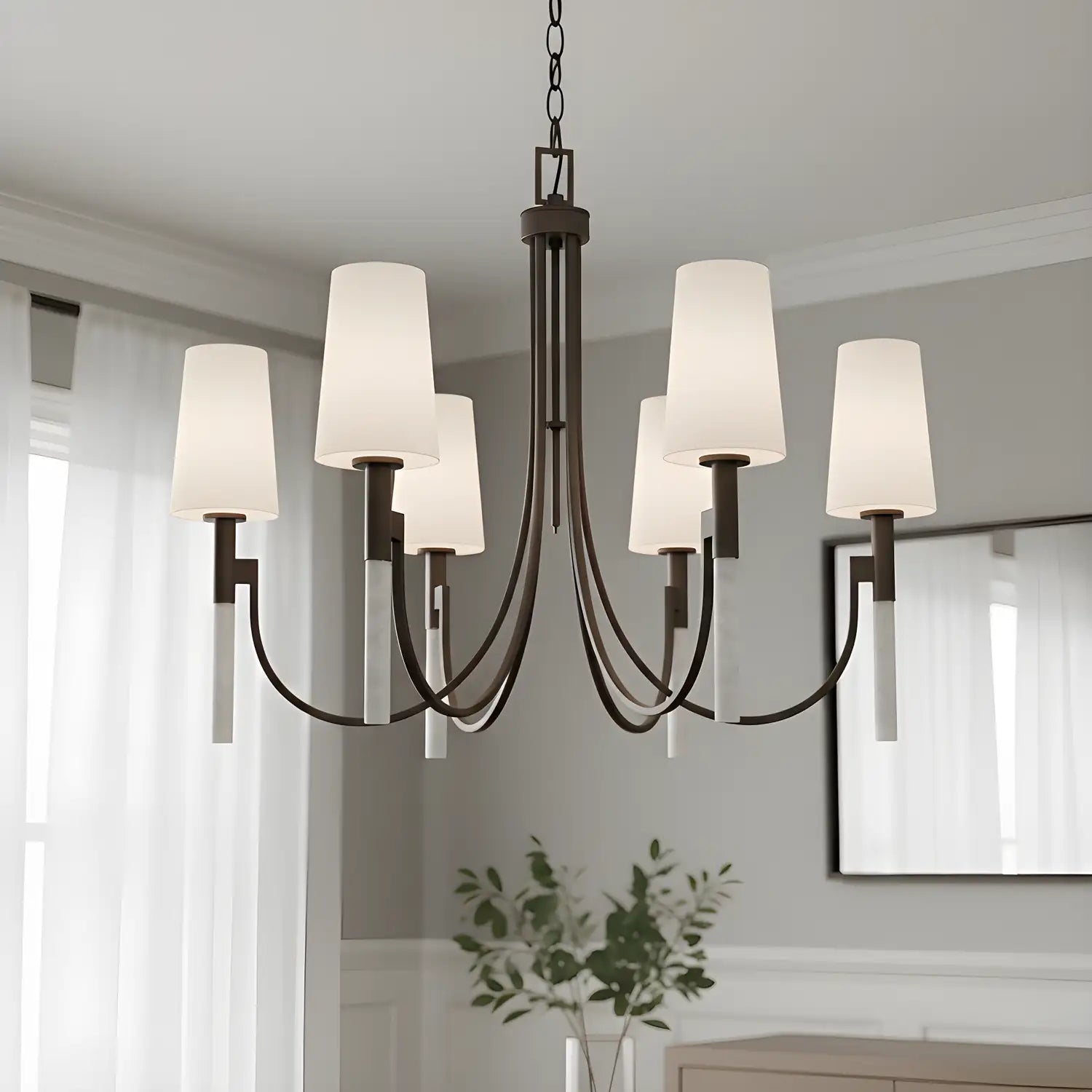 QUOIZEL, ELOURA CHANDELIER, CHANDELIER LIGHT