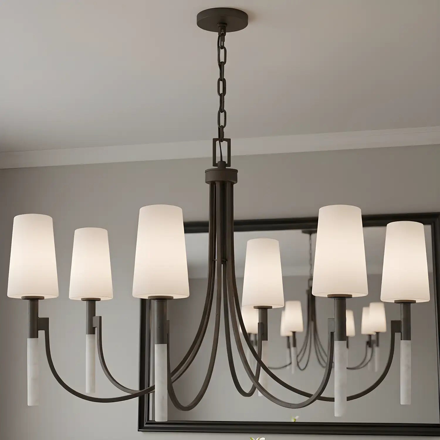 QUOIZEL, ELOURA CHANDELIER, CHANDELIER LIGHT