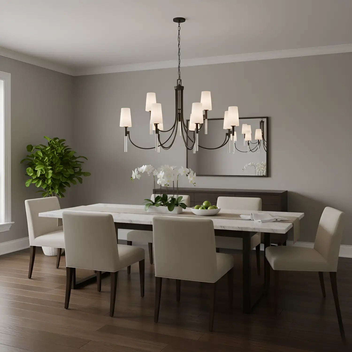 QUOIZEL, ELOURA CHANDELIER, CHANDELIER LIGHT
