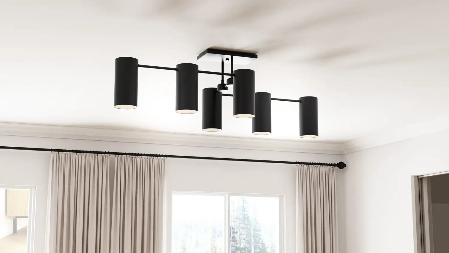 QUOIZEL, FORELAND SEMI-FLUSH MOUNT, SEMI FLUSH MOUNT LIGHT
