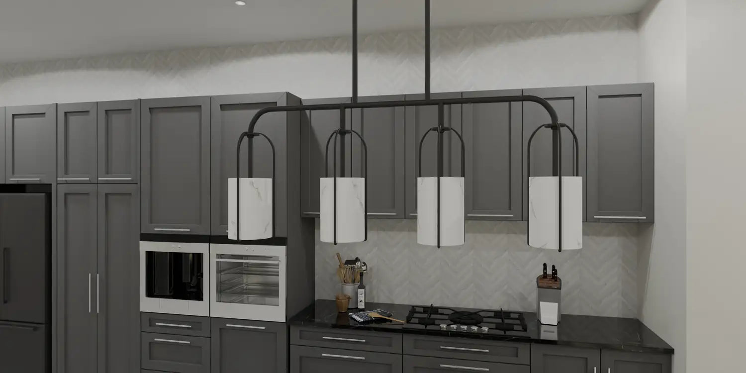 QUOIZEL, FAIRBANKS ISLAND CHANDELIER, LINEAR LIGHT