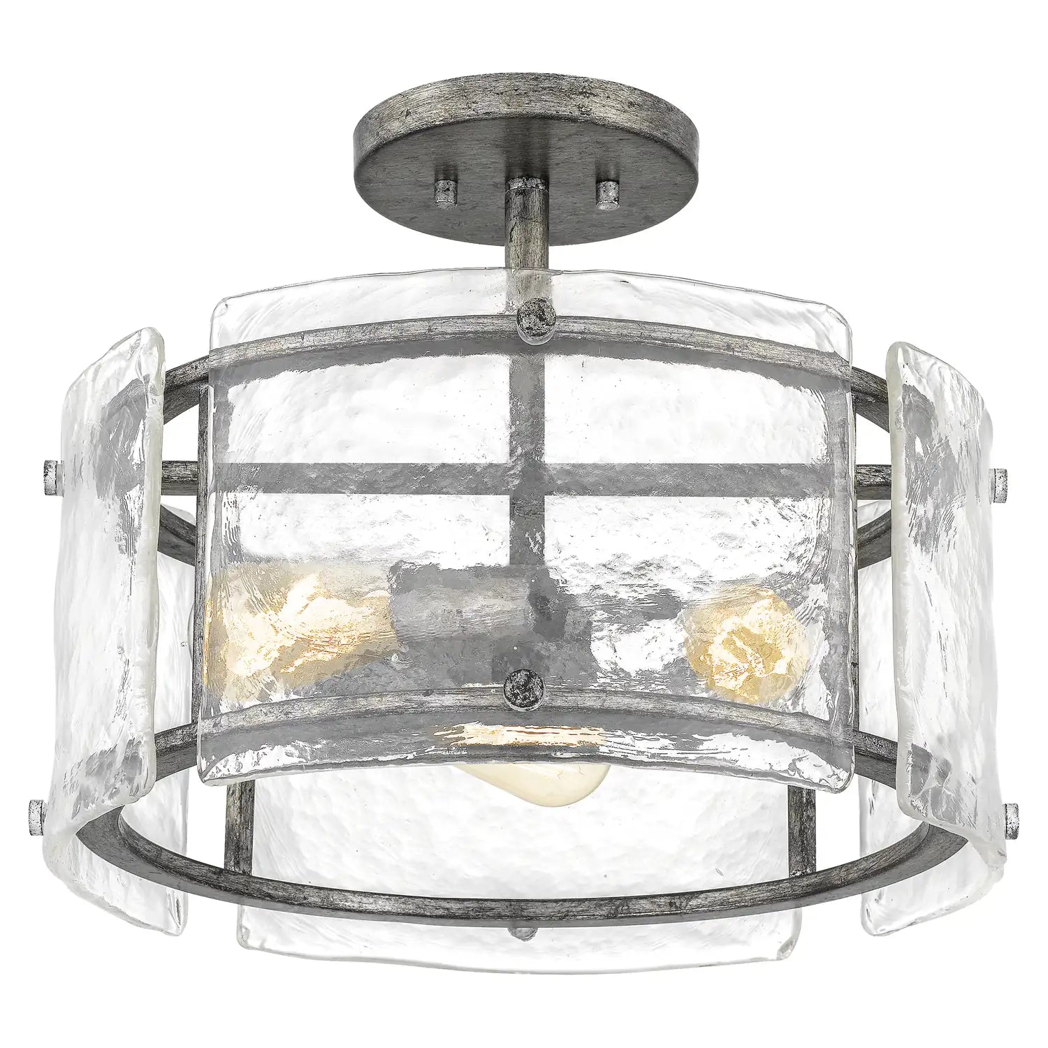 QUOIZEL, FORTRESS SEMI-FLUSH MOUNT, SEMI FLUSH MOUNT LIGHT