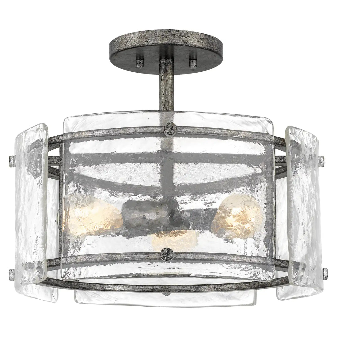 QUOIZEL, FORTRESS SEMI-FLUSH MOUNT, SEMI FLUSH MOUNT LIGHT