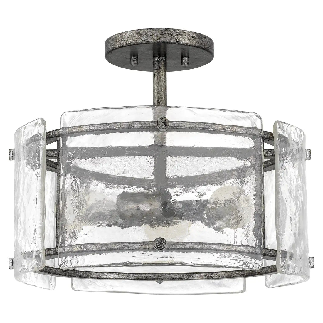 QUOIZEL, FORTRESS SEMI-FLUSH MOUNT, SEMI FLUSH MOUNT LIGHT