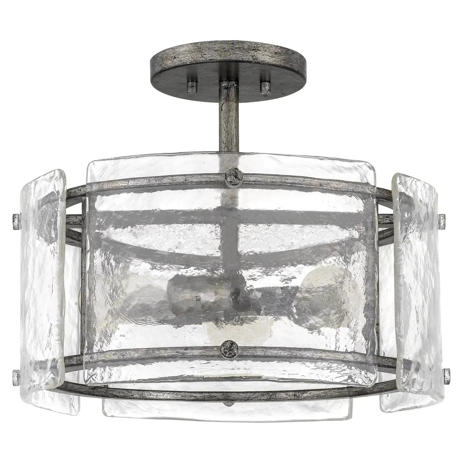 QUOIZEL, FORTRESS SEMI-FLUSH MOUNT, SEMI FLUSH MOUNT LIGHT