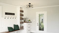 QUOIZEL, FORTRESS FANDELIER, SEMI FLUSH MOUNT LIGHT