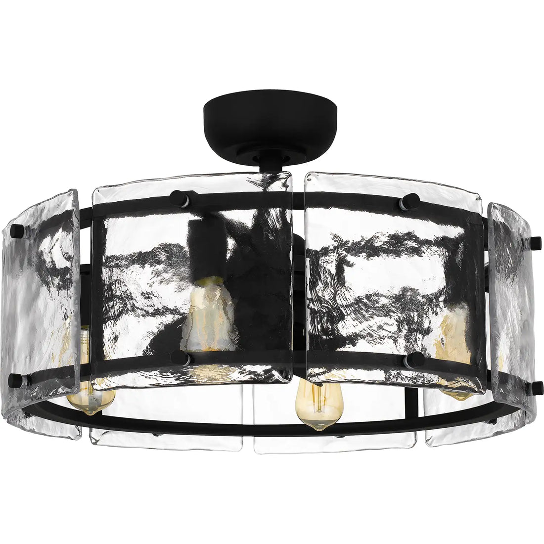 QUOIZEL, FORTRESS FANDELIER, SEMI FLUSH MOUNT LIGHT