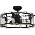QUOIZEL, FORTRESS FANDELIER, SEMI FLUSH MOUNT LIGHT