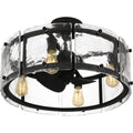 QUOIZEL, FORTRESS FANDELIER, SEMI FLUSH MOUNT LIGHT