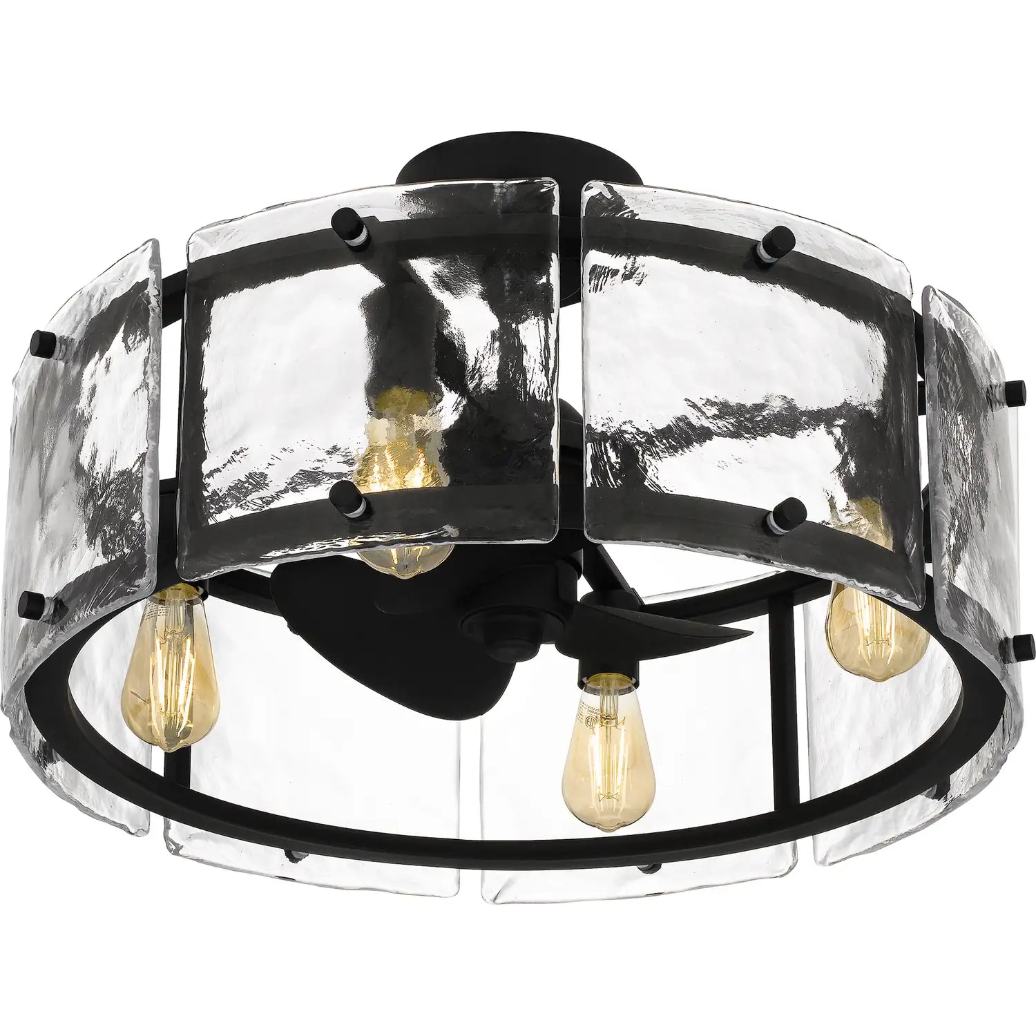 QUOIZEL, FORTRESS FANDELIER, SEMI FLUSH MOUNT LIGHT
