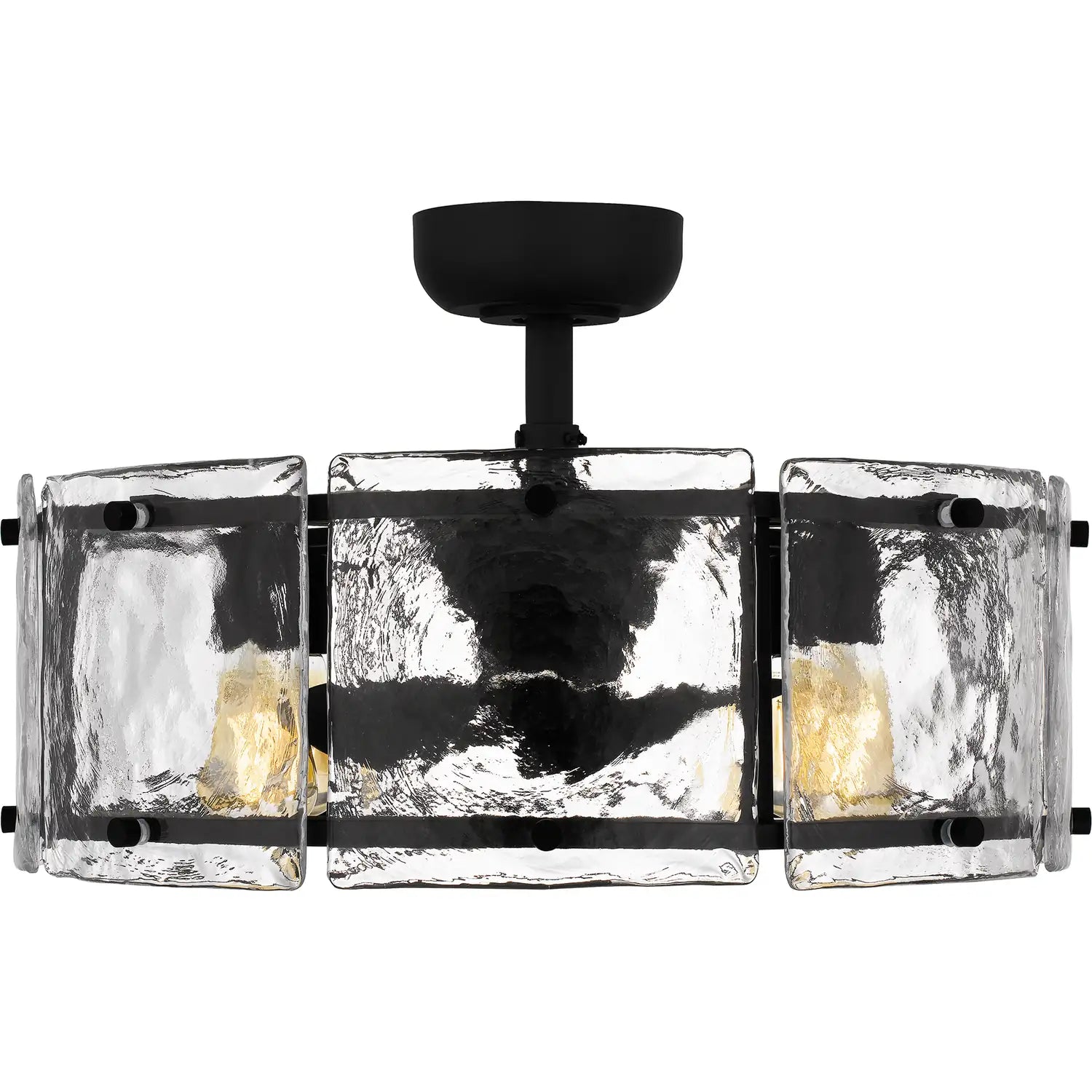 QUOIZEL, FORTRESS FANDELIER, SEMI FLUSH MOUNT LIGHT