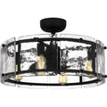 QUOIZEL, FORTRESS FANDELIER, SEMI FLUSH MOUNT LIGHT